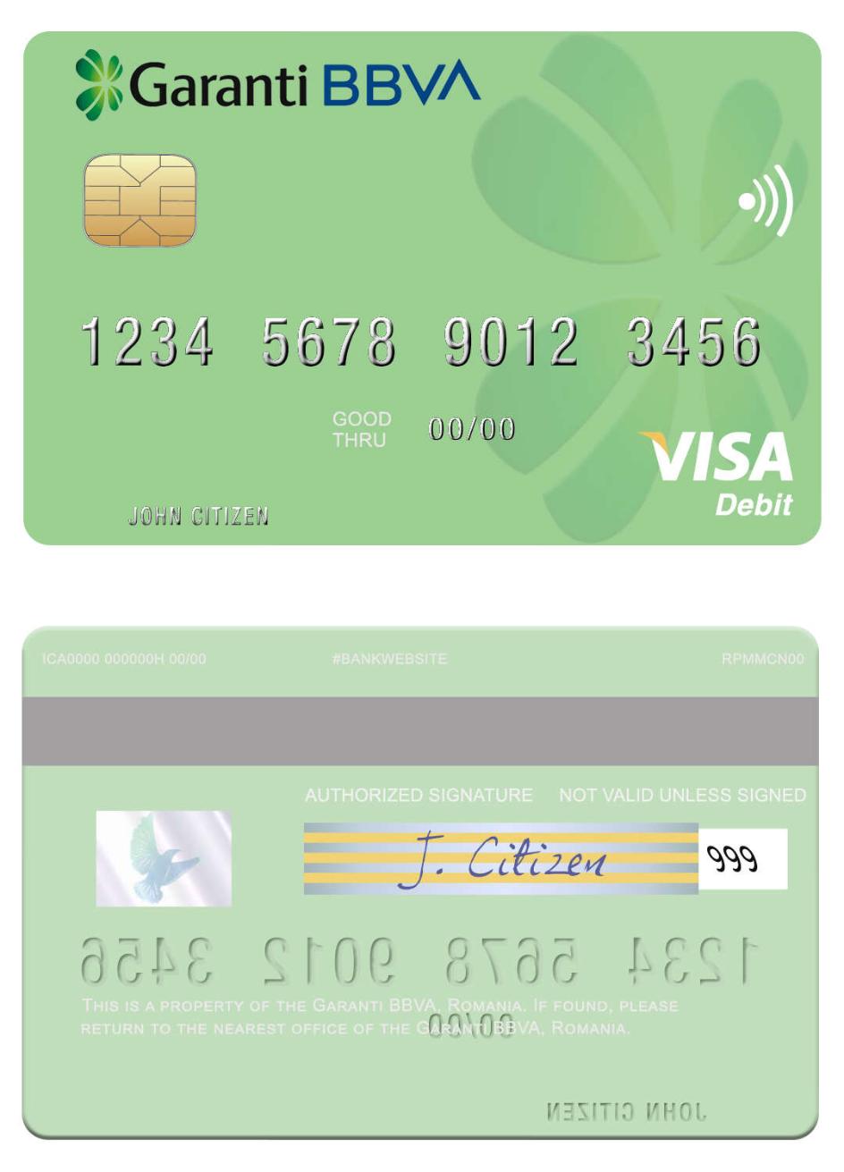Romania Garanti BBVA visa debit card